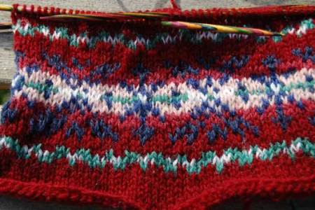 Anfang des Schals/Starting the scarf